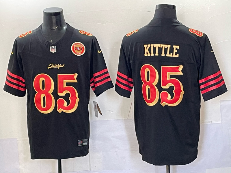 Men San Francisco 49ers #85 Kittle black Limited Nike NFL 2025 Jersey 07
